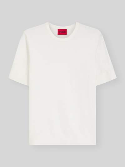 HUGO Slim Fit T-Shirt aus Feinstrick Modell 'SAN CARL-CV' Weiss 2