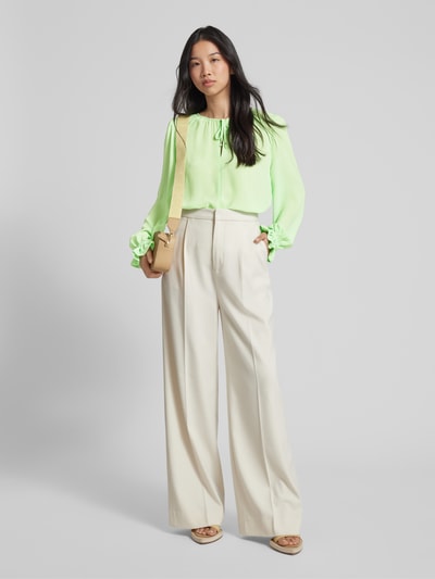 Marc Cain Blouse met druppelvormige hals Neon groen - 1