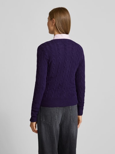 Polo Ralph Lauren Sweter z dzianiny z mieszanki wełny i kaszmiru model ‘JULIANNA’ Jasnośliwkowy 5