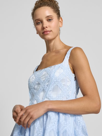 Amy Lynn Cocktailkleid mit Spitzenbesatz Modell 'Lisa' Hellblau 3