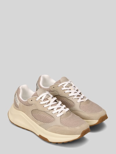 Marc O'Polo Sneakersy z licowej skóry bydlęcej i z wstawką z siateczki model 'LIV' Średnioszary 1