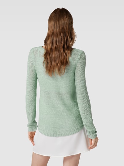 Only Gebreide pullover met ronde hals, model 'GEENA' Mintgroen - 5