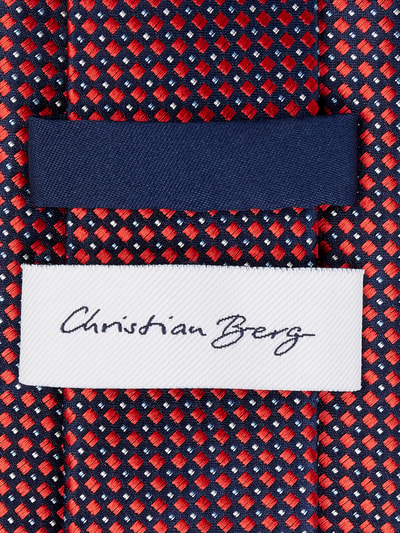 Christian Berg Men Stropdas van zijde (7 cm) Rood - 2