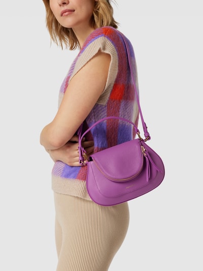 Coccinelle Handtasche mit Label-Print Modell 'COCCINELLESOLE' Fuchsia 1