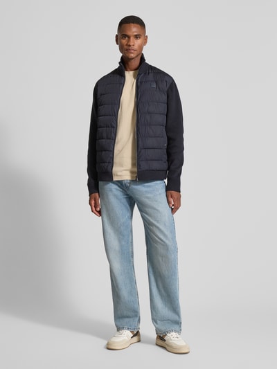 Jack & Jones Premium Gewatteerd jack met tweewegsritssluiting, model 'HUDSON' Marineblauw - 1