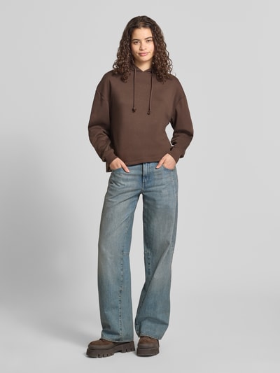 PIECES Regular Fit Hoodie aus Baumwoll-Mix Modell 'CHILLI' Dunkelbraun 1