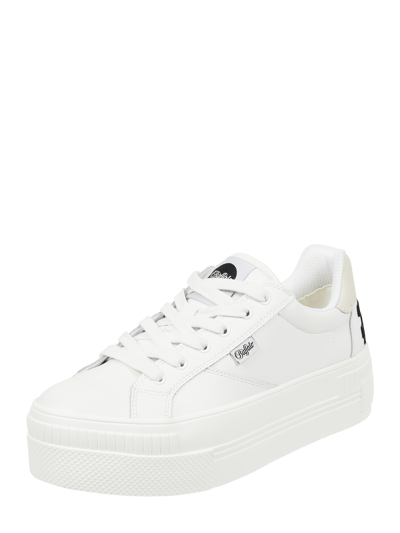 Buffalo Leren plateausneakers Wit - 1