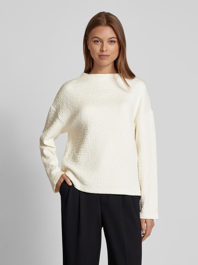 Someday Oversized sweatshirt met viscose, model 'Umaddie' Offwhite - 4