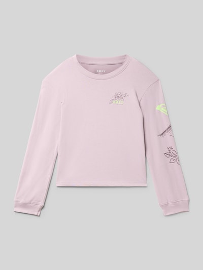 Roxy Longsleeve mit Label-Print Flieder 1