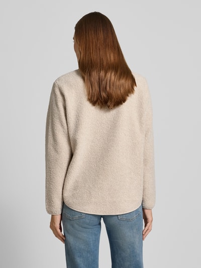 Tom Tailor Regular Fit Teddy Jacke mit seitlichen Eingrifftaschen Taupe 5