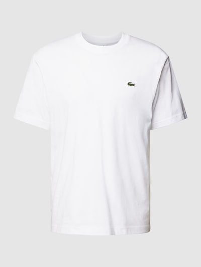 Lacoste T-shirt z detalem z logo model ‘BASIC ON’ Biały 2