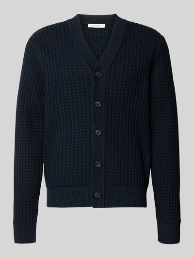 SELECTED HOMME Regular fit gebreid jack van puur katoen, model 'TOM' Marineblauw - 2