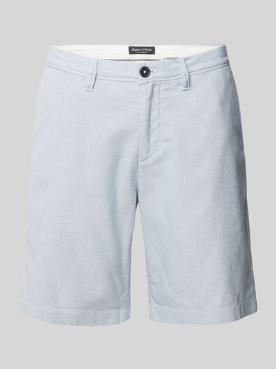 Marc O'Polo Regular Fit Bermudas mit Strukturmuster Modell 'Salo' Hellblau 2