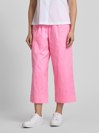 JOOP! Spodnie materiałowe z szeroką nogawką i wpuszczanymi kieszeniami model ‘Paloma’ Mocnoróżowy 4