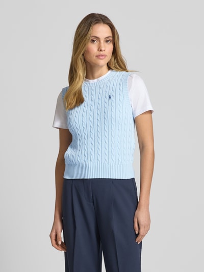 Polo Ralph Lauren Gebreide pullover in mouwloos design Lichtblauw - 4