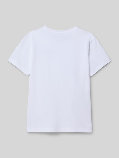 CHAMPION T-Shirt mit Label-Stitching Weiss 3