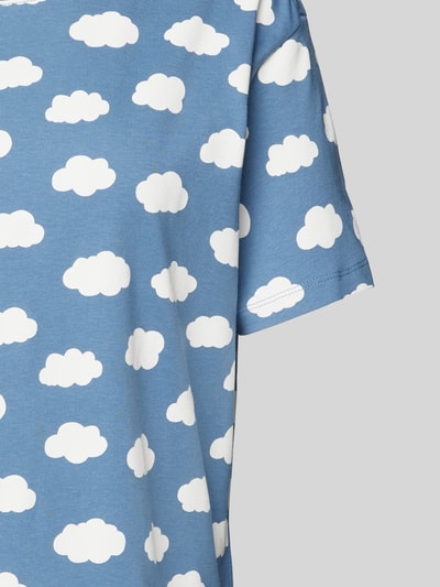 Jake*s Casual Pyjama-Oberteil mit Allover-Motiv-Print Bleu 2