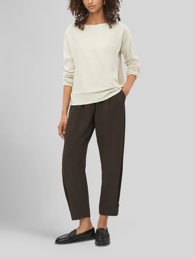 s.Oliver BLACK LABEL Weite Bundfaltenhose Dunkelbraun 1