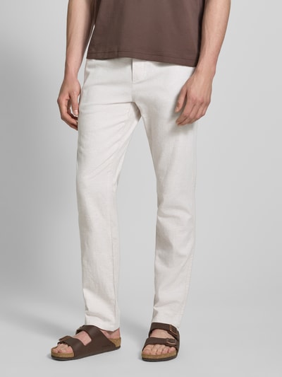 Tom Tailor Rechte broek van linnen-katoenmix Beige - 4