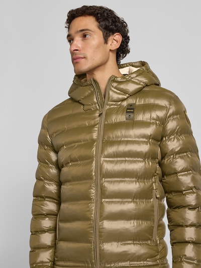 Blauer USA Steppjacke mit Zweiwege-Reißverschluss Modell 'CHARLES' Oliv 3