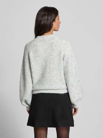 FREE/QUENT Kurtka z dzianiny z okrągłym dekoltem model ‘Luisa’ Jasnoszary 5