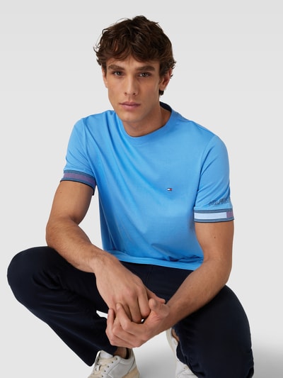 Tommy Hilfiger T-Shirt mit Logo-Stitching Aqua 3