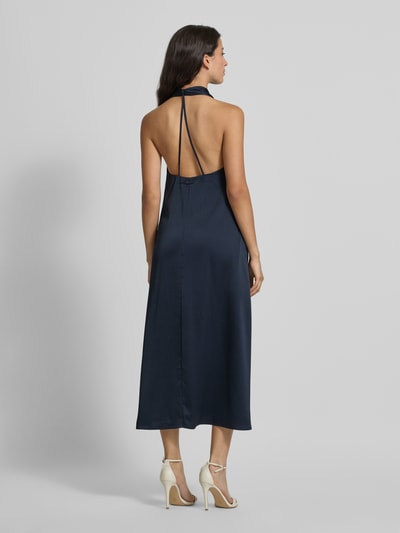 Samsøe Samsøe Midikleid mit V-Ausschnitt und Eingrifftaschen Marine 5