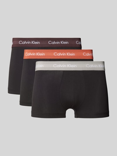 Calvin Klein Underwear Obcisłe bokserki z paskiem z logo w zestawie 3 szt. Czarny 1