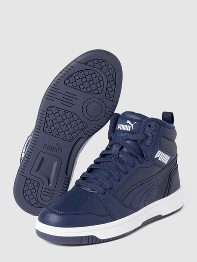 Puma Sneakersy wysokie z detalami z logo model ‘Rebound V6 Mid’ Granatowy 4