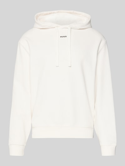 Produktfoto, Regular Fit Hoodie aus reiner Baumwolle Modell 'DAPO' von HUGO in Unifarben, Sweat-Material, Kapuze mit Tunnelzug, Label-Schriftzug