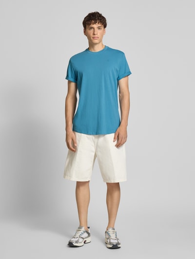 G-Star Raw T-Shirt mit Logo-Print Modell 'LASH' Aqua 1