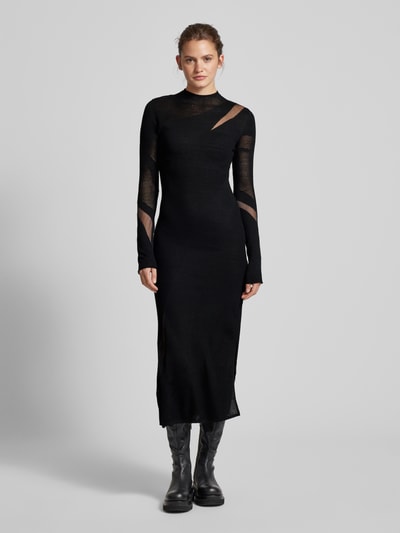 LeGer by Lena Gercke Midikleid mit Strukturmuster Modell 'Lenio' Black 4