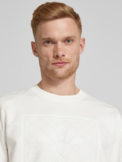 JOOP! Collection Sweatshirt met motiefprint en ronde hals Offwhite - 3