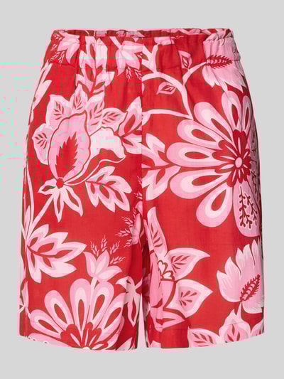 Oui Szorty z czystej bawełny Jasnoczerwony 2