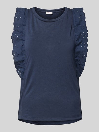 s.Oliver RED LABEL Top met ajourwerk Marineblauw - 2