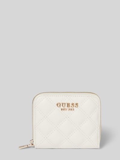 Guess Portemonnaie mit Steppnähten Modell 'GIULLY' Offwhite 1