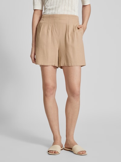 Vero Moda Shorts aus Viskose-Leinen-Mix Modell 'JESMILO' Hellbraun 4