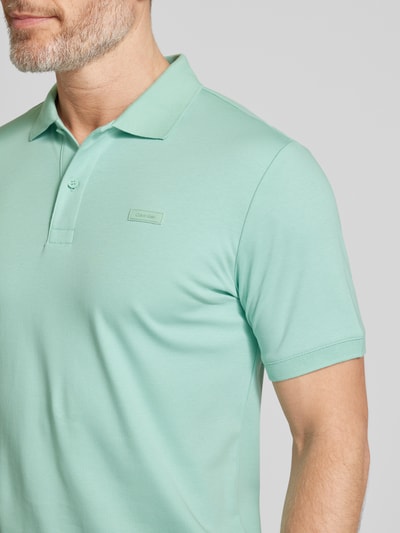 CK Calvin Klein Koszulka polo o kroju regular fit z listwą guzikową Jasnoturkusowy 3