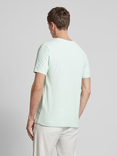 MCNEAL T-shirt met geribde ronde hals Lichtturquoise - 5