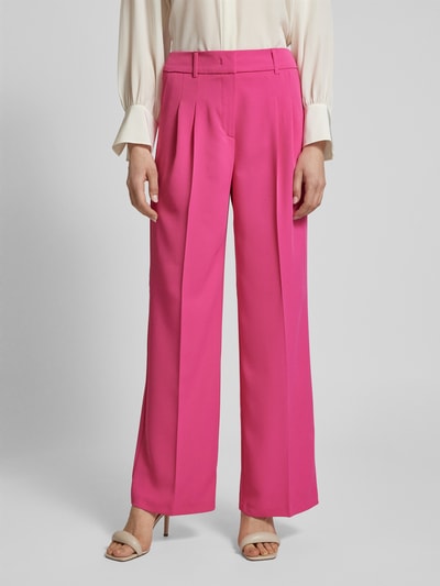 Christian Berg Woman Selection Bundfaltenhose mit Haken- und Reißverschluss Pink 4