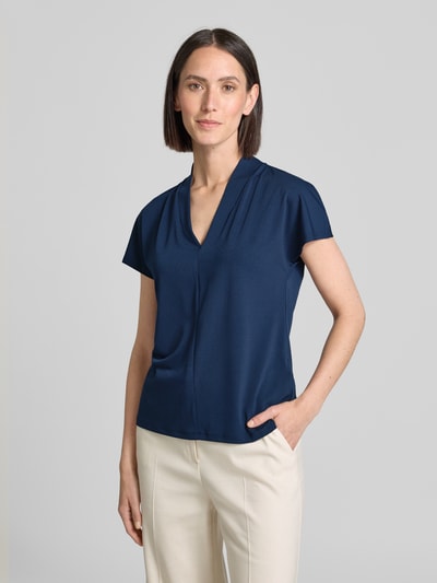 FREE/QUENT Bluzka o kroju regular fit z dekoltem w serek model ‘Yrsa’ Granatowy 4