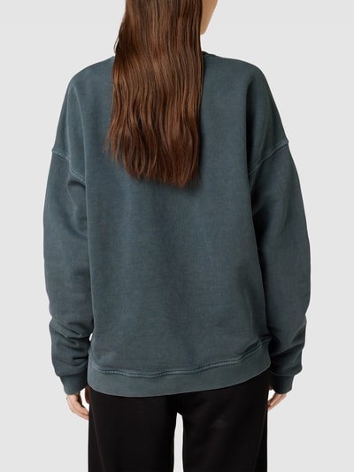 Review Sweatshirt mit Label-Stitching Anthrazit 5