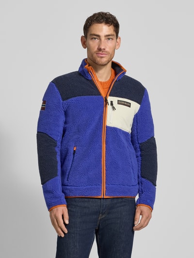 Napapijri Fleecejacke mit Reißverschlusstaschen Modell 'YUPIK' Royal 4