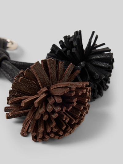 LIEBESKIND BERLIN Schlüsselanhänger mit Knoten-Detail Modell 'Pom Pom' Black 3