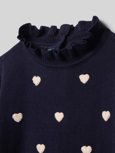 Blue Seven Regular fit shirt met lange mouwen in gebreide look Marineblauw - 2