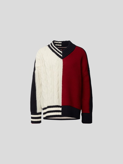 Tommy Hilfiger Pullover im Colour-Blocking-Design Dunkelblau 2