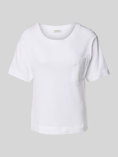 Marc O'Polo Regular Fit T-Shirt mit Brusttasche Weiss 2