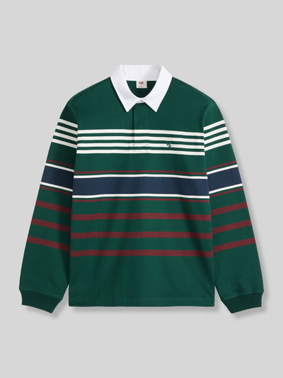 Levi's® Relaxed Fit Poloshirt aus reiner Baumwolle Modell 'STRIPPED RUGBY' Marine 2