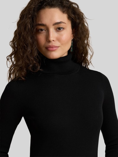 Lauren Ralph Lauren Slim fit coltrui van mix van katoen en modal Zwart - 3