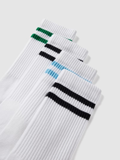 REVIEW Sokken met contraststrepen in een set van 4 paar Wit - 2